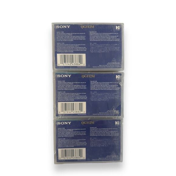SONY Data Tape Cartridges QG112M 5.0GB 112M New Factory Sealed Lot of 3 - Picture 3 of 8